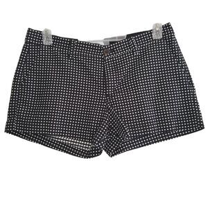 Old Navy Black White Flat Front Shorts Women's 8